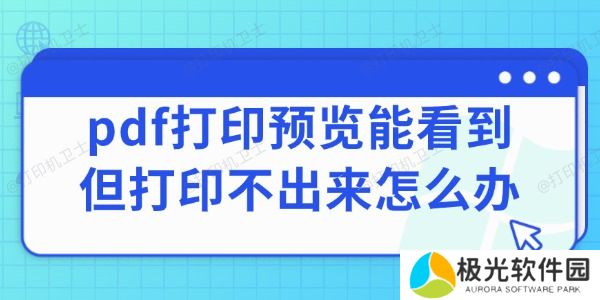 pdf打印预览能看到但打印不出来怎么办 pdf打印预览能看到但打印不出来怎么办