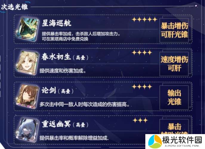 崩坏星穹铁道貊泽光锥搭配推荐