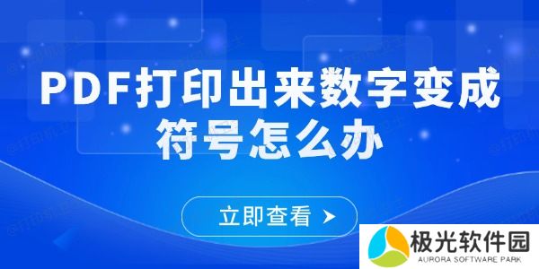 PDF打印出来数字变成符号怎么办