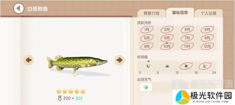 心动小镇手游白斑狗鱼怎么钓 白斑狗钓鱼时间地点分享