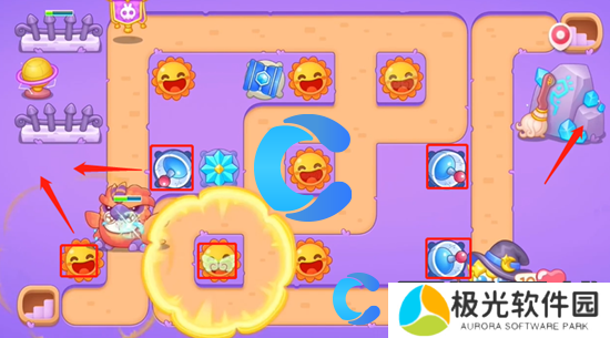 保卫萝卜4阿波与魔法宝藏第五关图文攻略