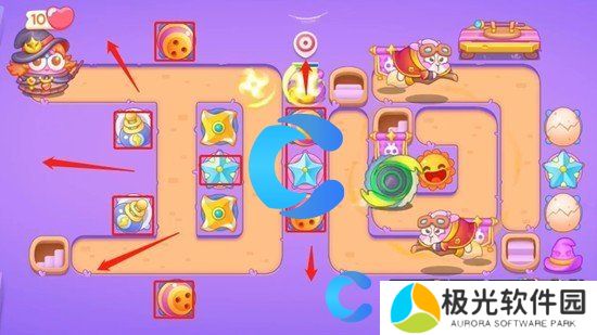 保卫萝卜4阿波与魔法宝藏第三关通关攻略