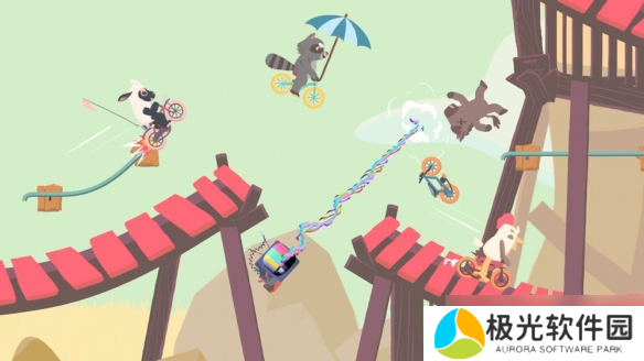 派对平台游戏《超级鸡马》续作《超级羊浣熊》公开