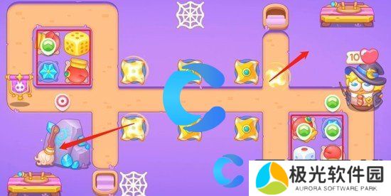 保卫萝卜4阿波与魔法宝藏第四十四关图文攻略