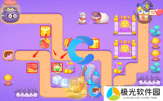 保卫萝卜4阿波与魔法宝藏第四十八关图文攻略