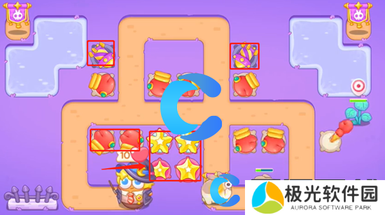 保卫萝卜4阿波与魔法宝藏第五十一关图文攻略