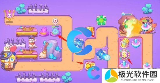 保卫萝卜4阿波与魔法宝藏第三十九关图文攻略