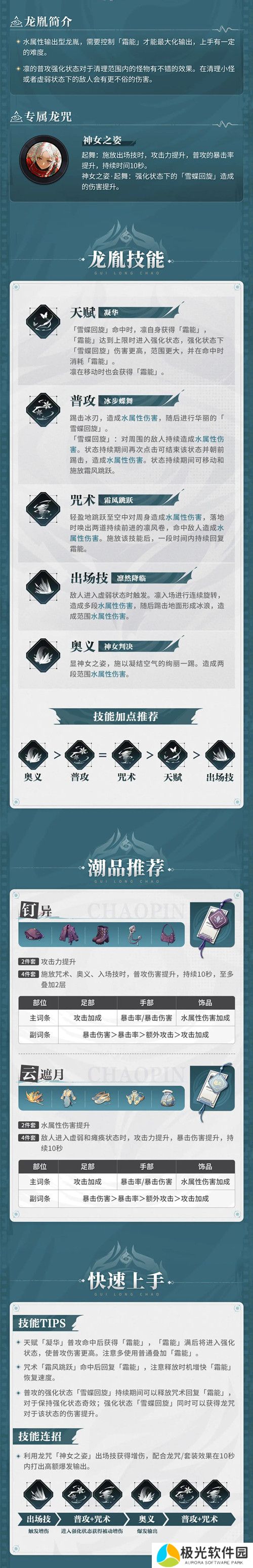 归龙潮凛技能加点及潮品攻略一图流