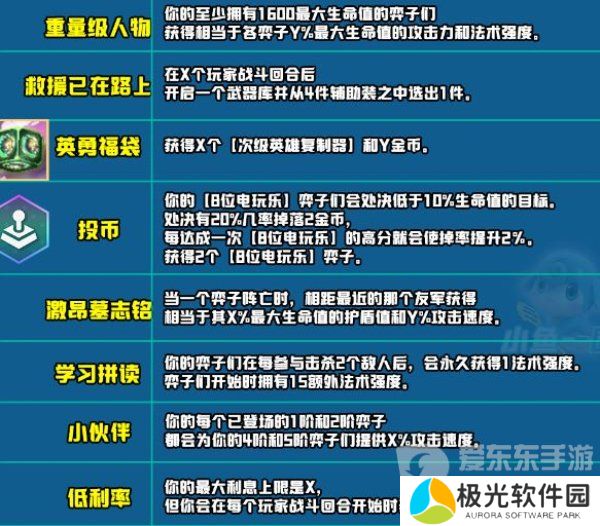 云顶之弈s10新增符文大全 s10赛季新增符文图文汇总